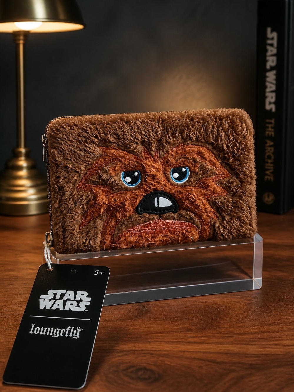 Loungefly Star Wars Chewbacca Plush Zip Wallet - Brown